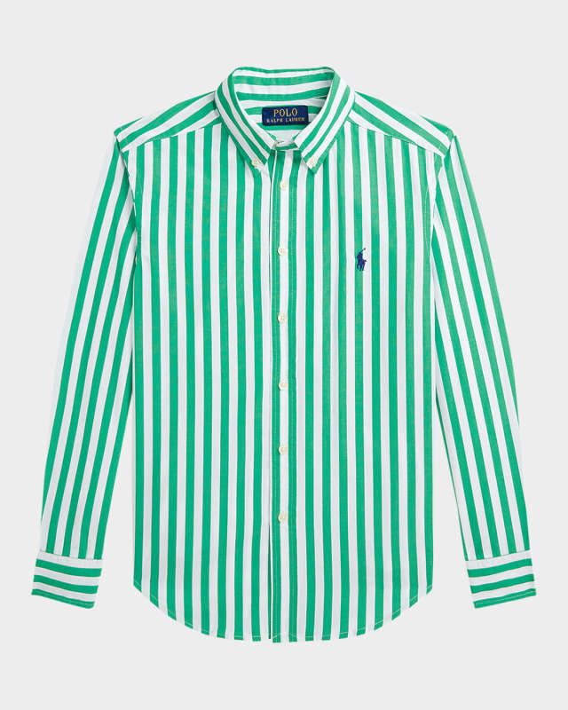 Boy's Striped Sport Shirt, Size S-XL